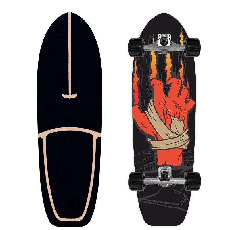 Land Surfboard Beginner Surfboard Exercise Brush Street Big Fish Board Walking Skateboard Longboard Penny Board For Beginner