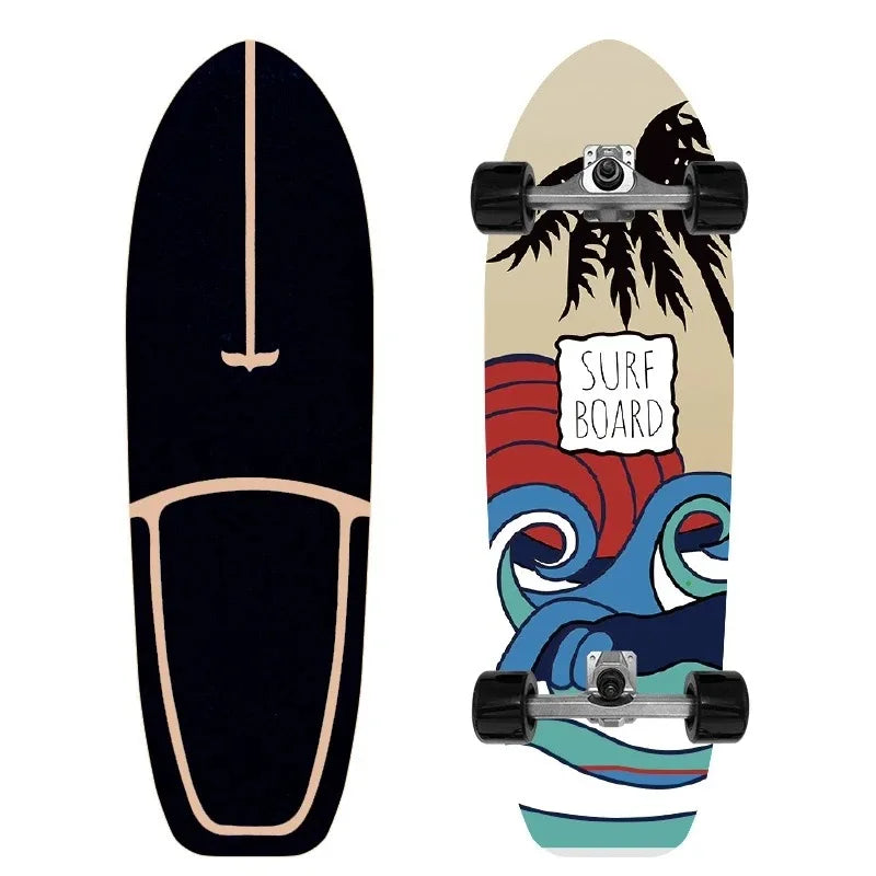 Land Surfboard Beginner Surfboard Exercise Brush Street Big Fish Board Walking Skateboard Longboard Penny Board For Beginner