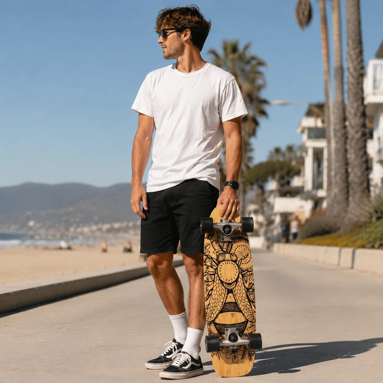 MapleWood Big Fish Land Surfskate Single Kick Surf Skateboard Large PU Wheels Land Surf Board for Beginners Daily Commute Street
