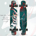 Women's Dance Longboard 110/120cm Complete Skateboard 7-Layer Maple Deck PU Wheels for Beginners Freestyle Street Dancing