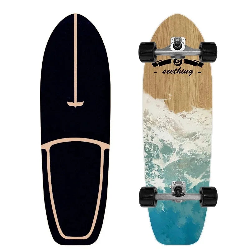 Land Surfboard Beginner Surfboard Exercise Brush Street Big Fish Board Walking Skateboard Longboard Penny Board For Beginner