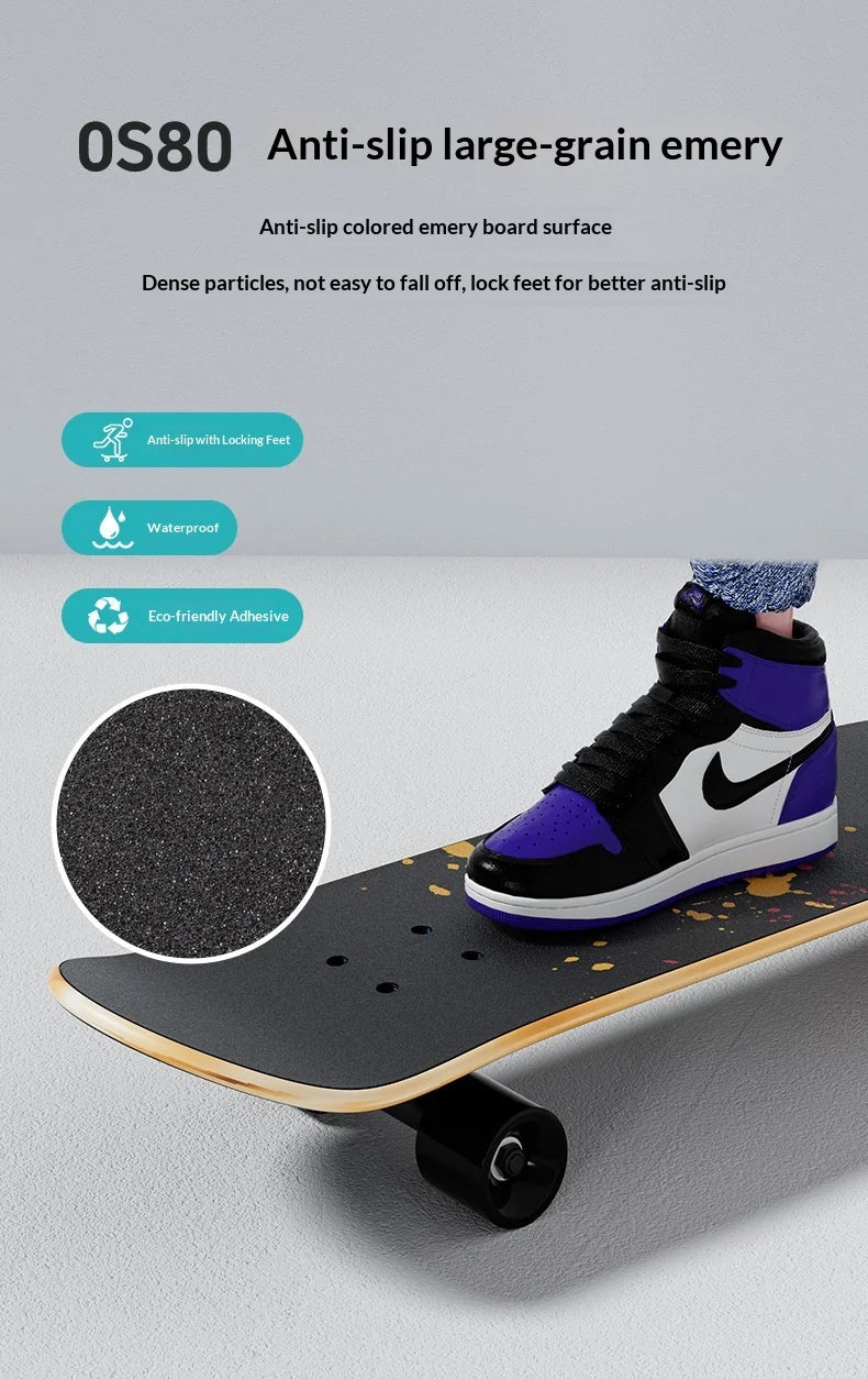 Double Kick Skateboard 5 Inch Aluminum Magnesium Alloy Bracket Maple Skateboard For Beginner Adult Street Cruising Skateboard