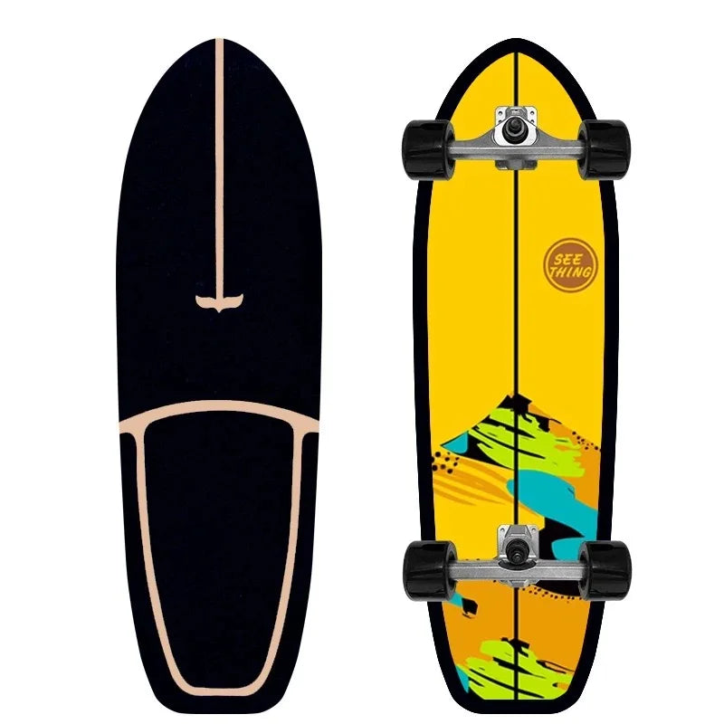 Land Surfboard Beginner Surfboard Exercise Brush Street Big Fish Board Walking Skateboard Longboard Penny Board For Beginner