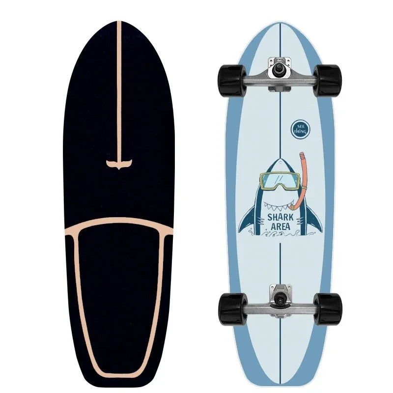 Land Surfboard Beginner Surfboard Exercise Brush Street Big Fish Board Walking Skateboard Longboard Penny Board For Beginner