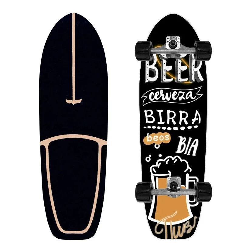 Land Surfboard Beginner Surfboard Exercise Brush Street Big Fish Board Walking Skateboard Longboard Penny Board For Beginner