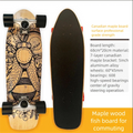 MapleWood Big Fish Land Surfskate Single Kick Surf Skateboard Large PU Wheels Land Surf Board for Beginners Daily Commute Street